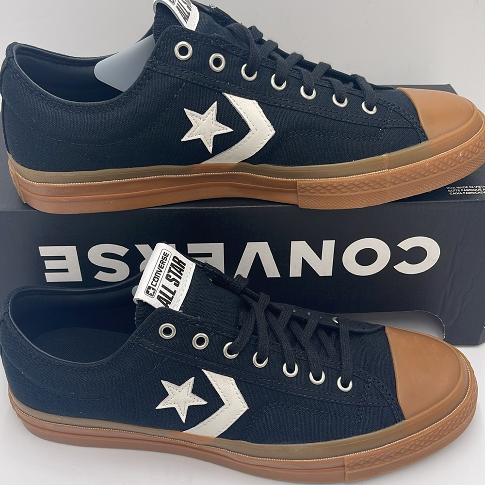 Converse Men's A08847C
STAR PLAYER 76 OX
All 
CONVERSE Black and Brown Sneakers - Picture 2 of 16
